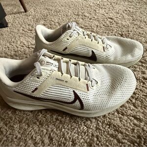 Nike White and Brown Running Shoes